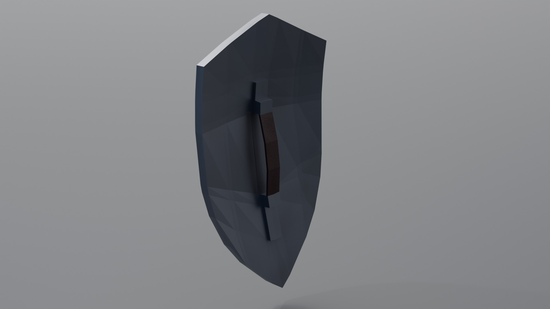 Medieval Battle Shield - Wood covered Low-poly 3D model_4