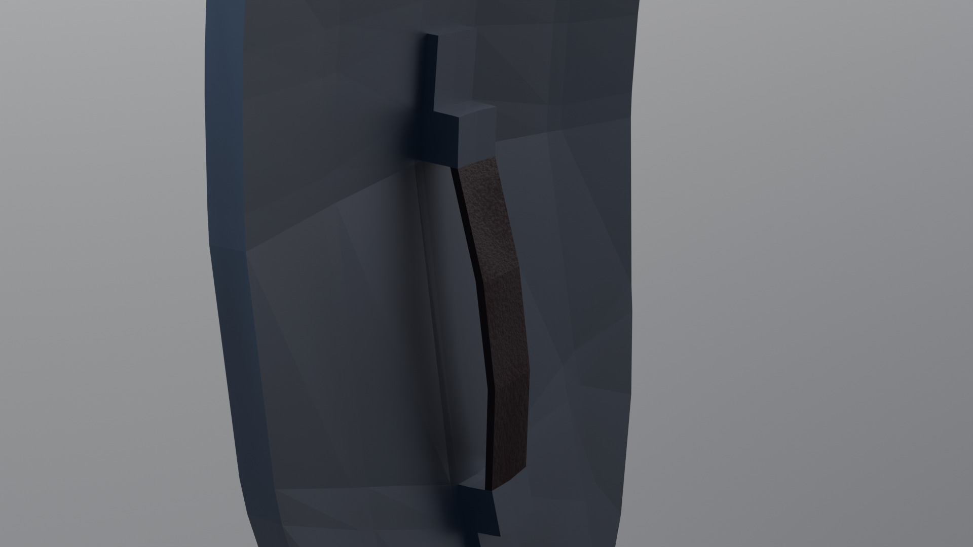 Medieval Battle Shield - Wood covered Low-poly 3D model_5