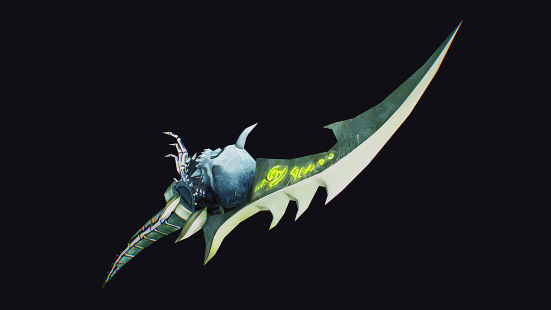 Dagger Bone Short Blade Demonic Sharpener Wedge Grinding Rusty Low-poly 3D model_2