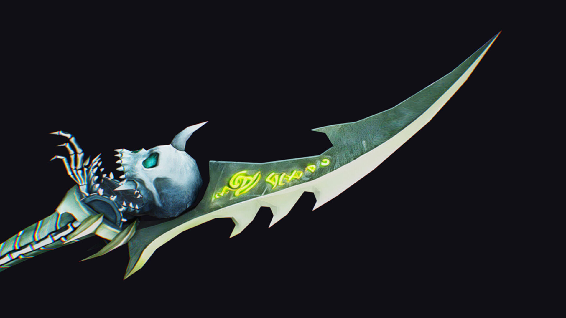 Dagger Bone Short Blade Demonic Sharpener Wedge Grinding Rusty Low-poly 3D model_11