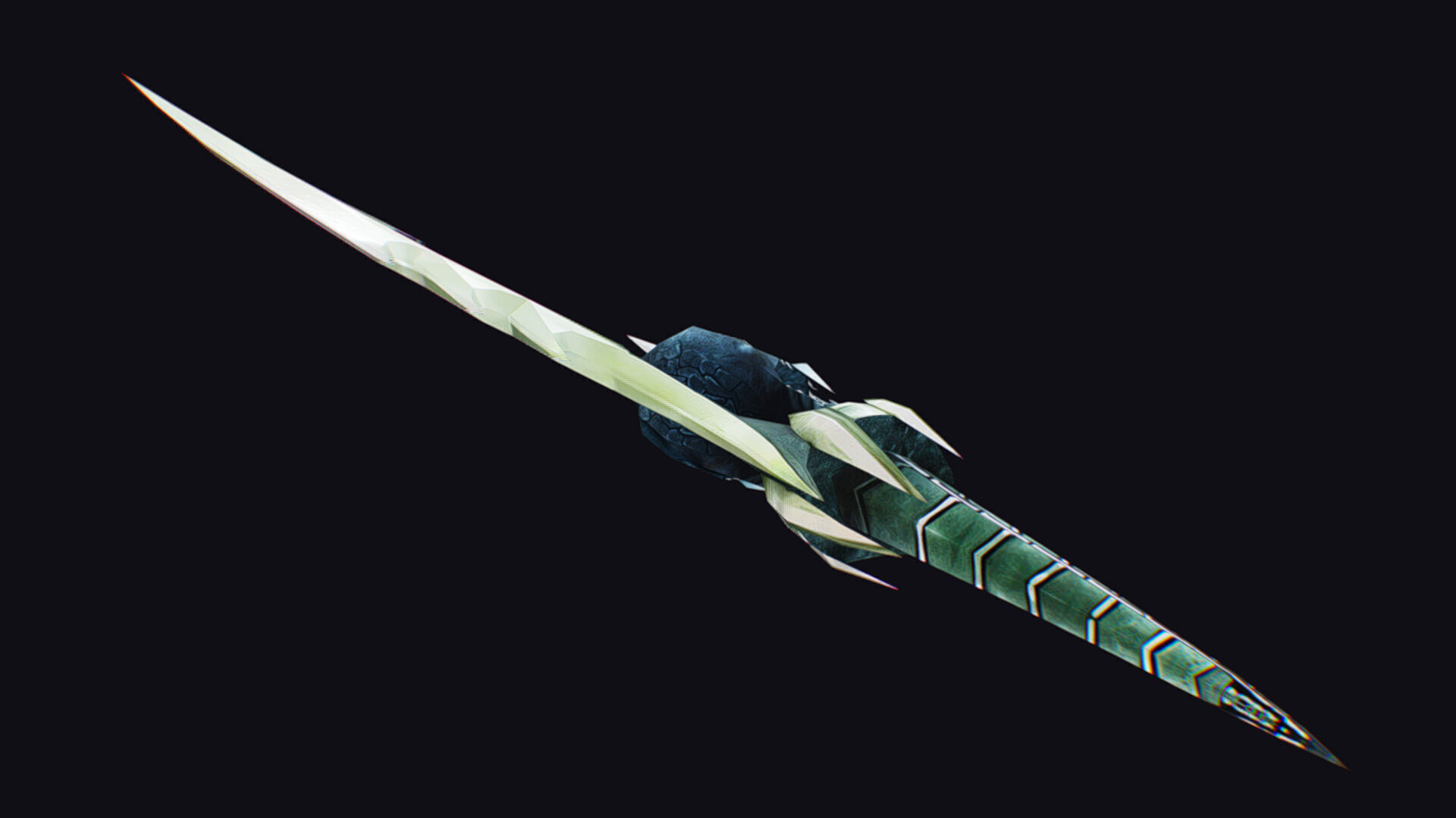 Dagger Bone Short Blade Demonic Sharpener Wedge Grinding Rusty Low-poly 3D model_8