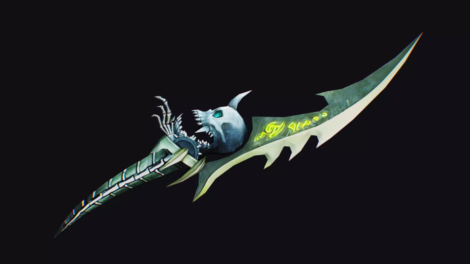 Dagger Bone Short Blade Demonic Sharpener Wedge Grinding Rusty Low-poly 3D model_0