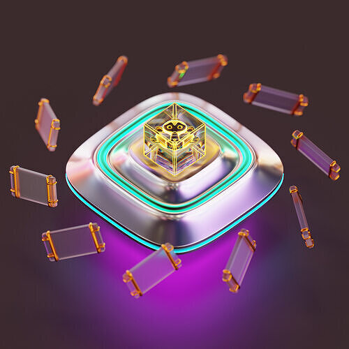 Abstract Art Scene 3D model