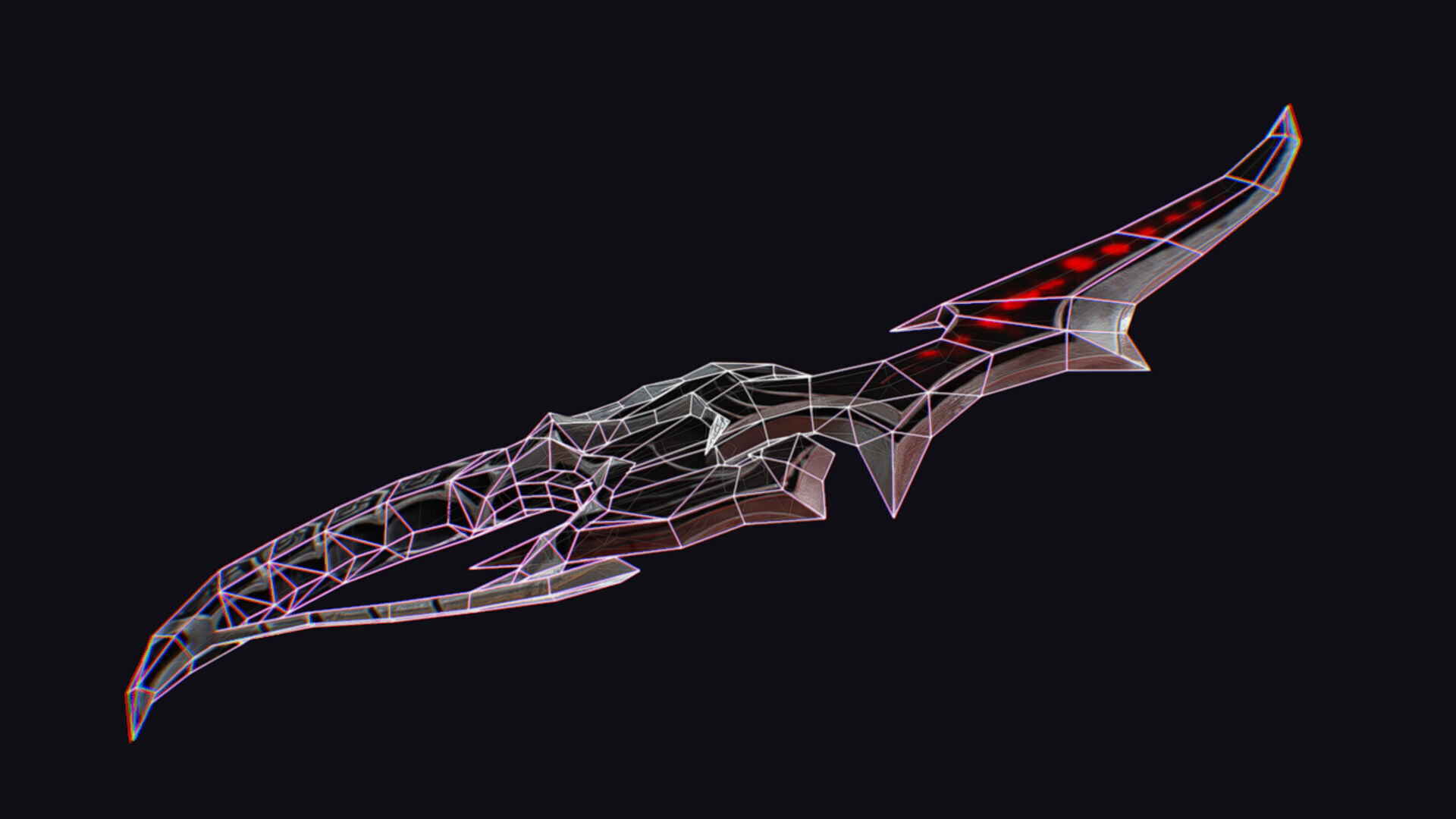 Dagger Bone Ruby Short Blade Sharpener Wedge Grinding Low-poly 3D model_13