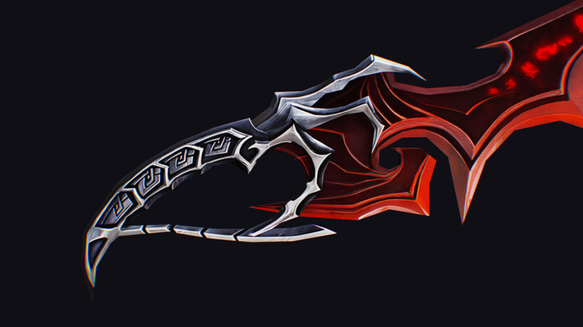 Dagger Bone Ruby Short Blade Sharpener Wedge Grinding Low-poly 3D model_8