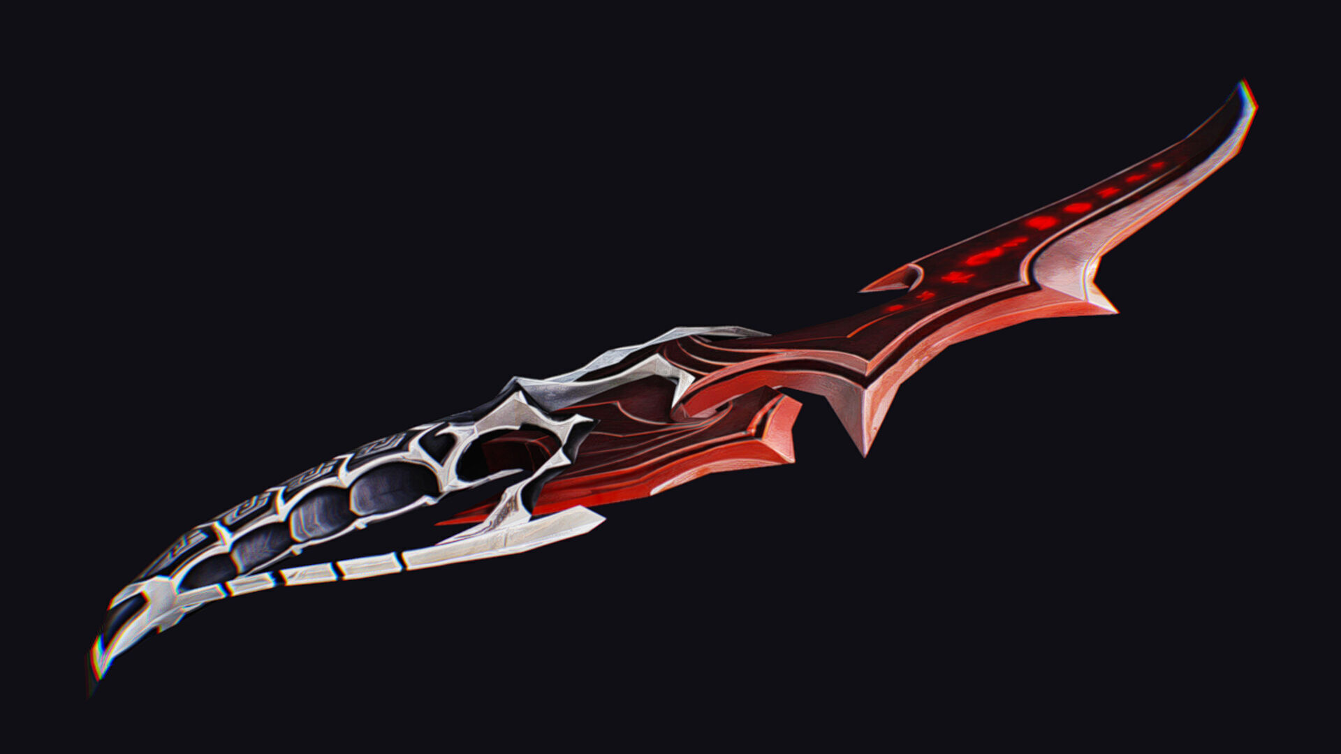 Dagger Bone Ruby Short Blade Sharpener Wedge Grinding Low-poly 3D model_5