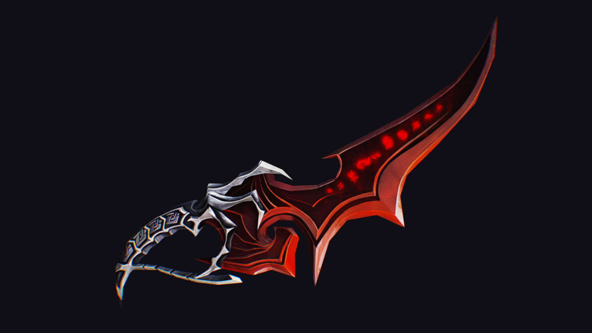 Dagger Bone Ruby Short Blade Sharpener Wedge Grinding Low-poly 3D model_1