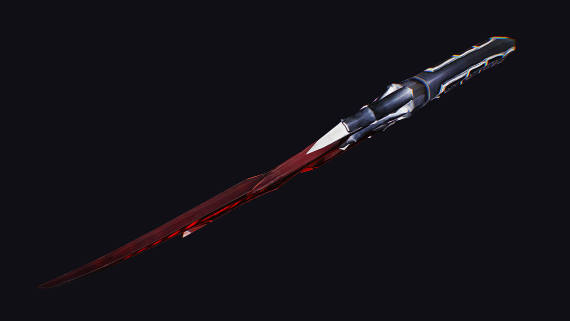 Dagger Bone Ruby Short Blade Sharpener Wedge Grinding Low-poly 3D model_3