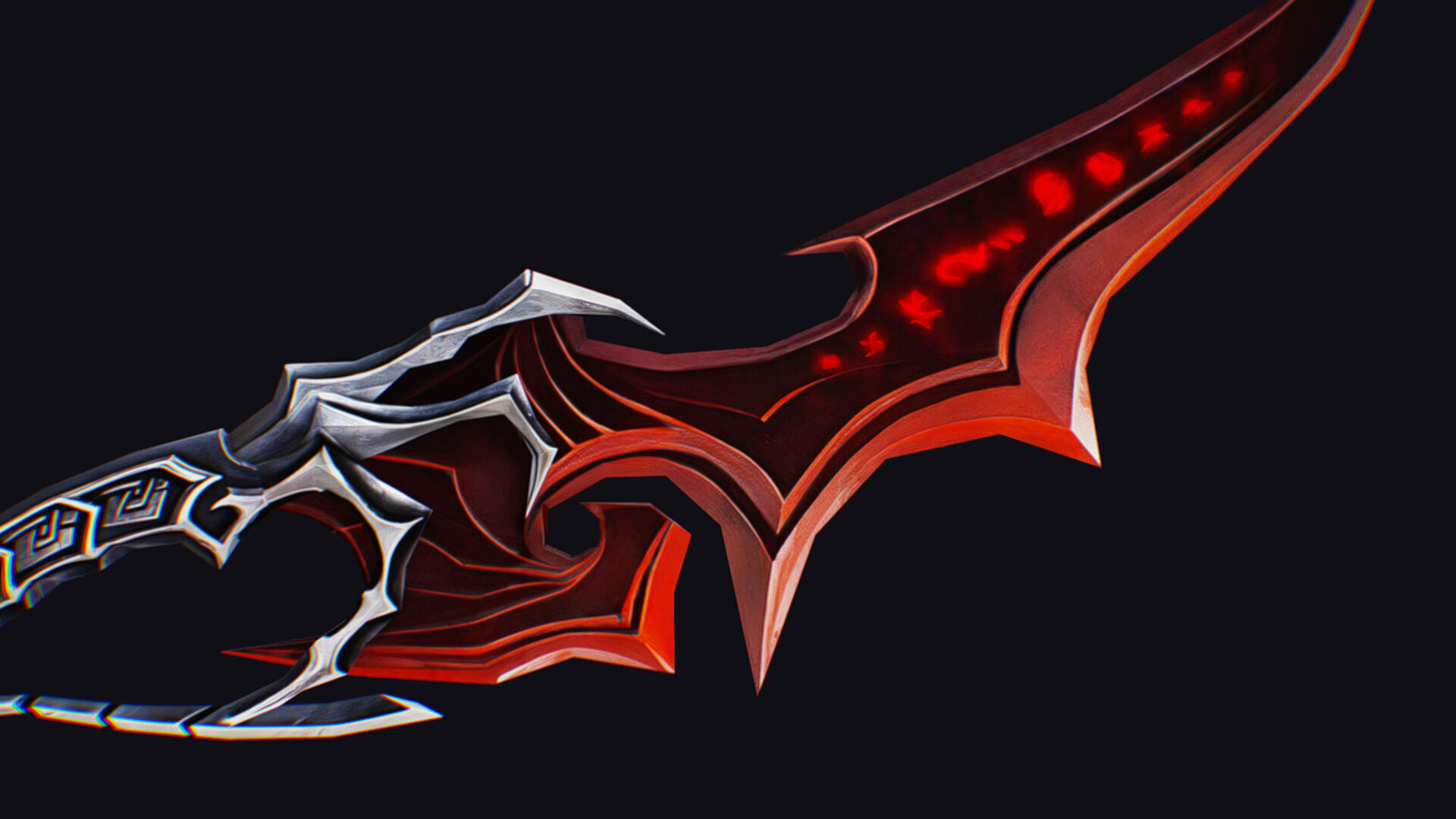 Dagger Bone Ruby Short Blade Sharpener Wedge Grinding Low-poly 3D model_9