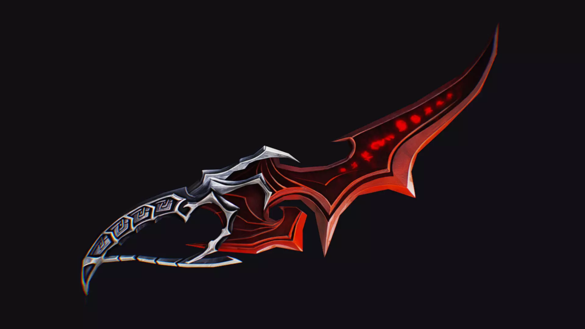 Dagger Bone Ruby Short Blade Sharpener Wedge Grinding Low-poly 3D model_0