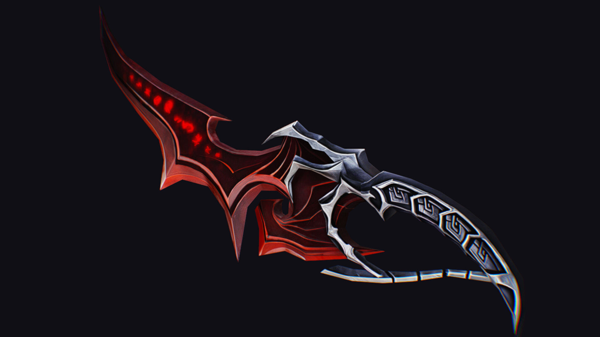 Dagger Bone Ruby Short Blade Sharpener Wedge Grinding Low-poly 3D model_6