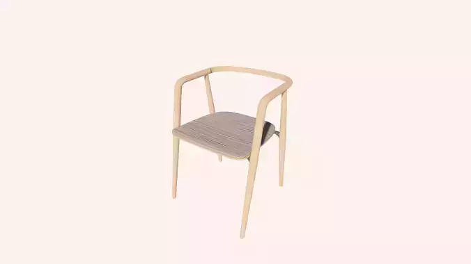Scandinavian Dining Chair - Minimalist -  Modern - Wood - Fabric