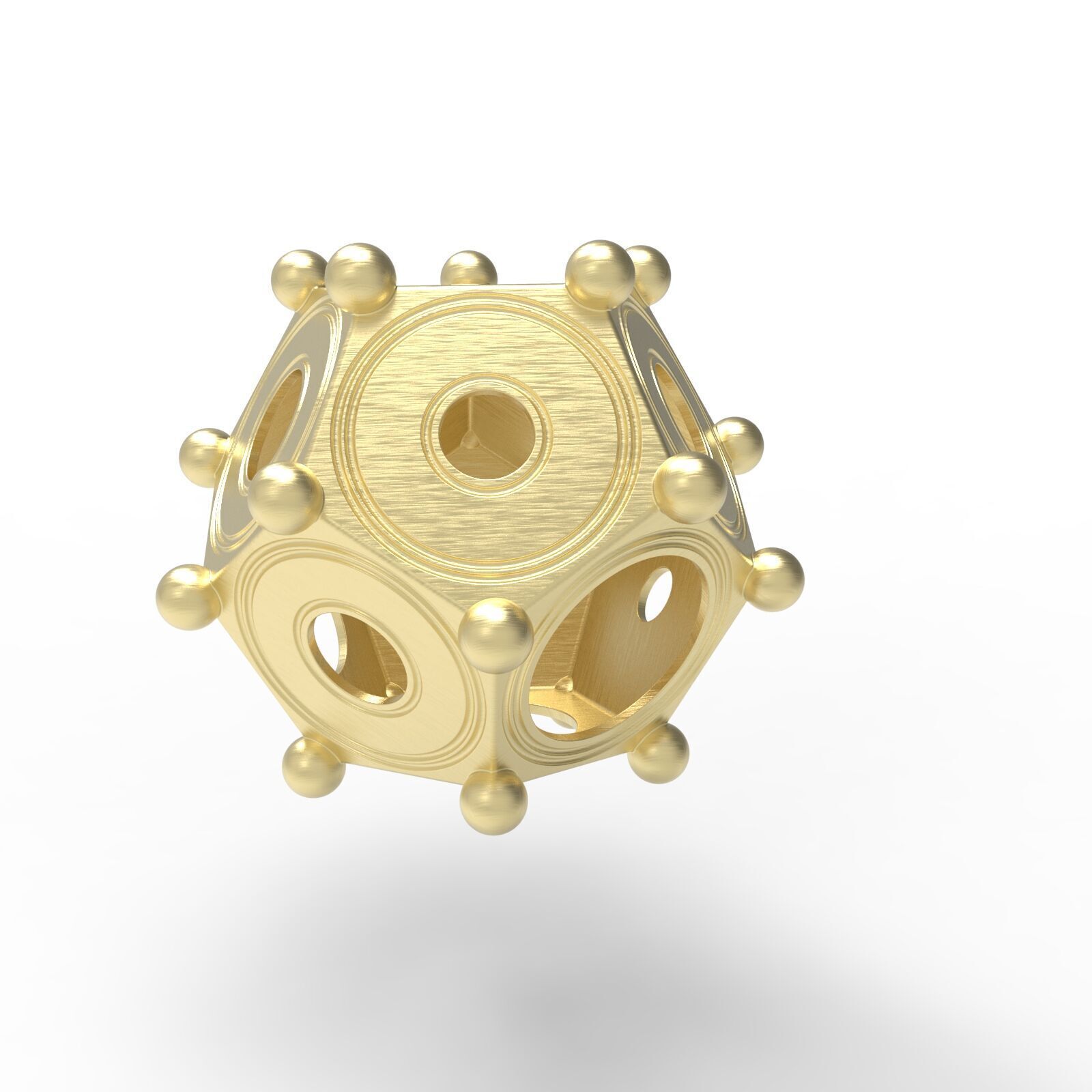 Roman dodecahedron Low-poly 3D model_9