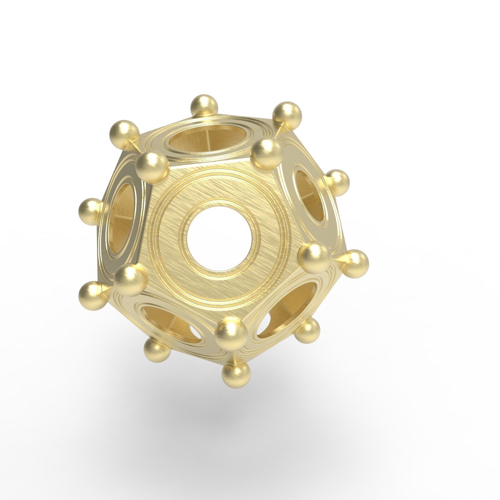 Roman dodecahedron Low-poly 3D model_2