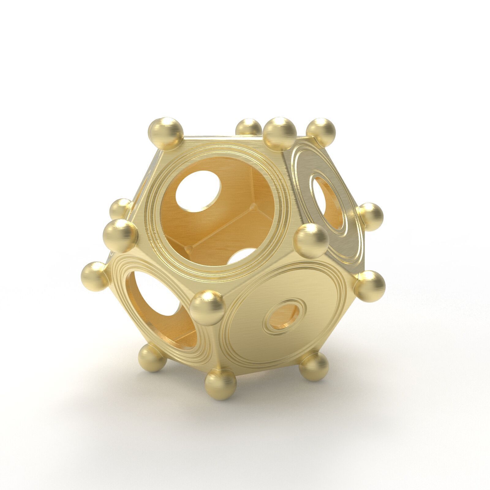 Roman dodecahedron Low-poly 3D model_15