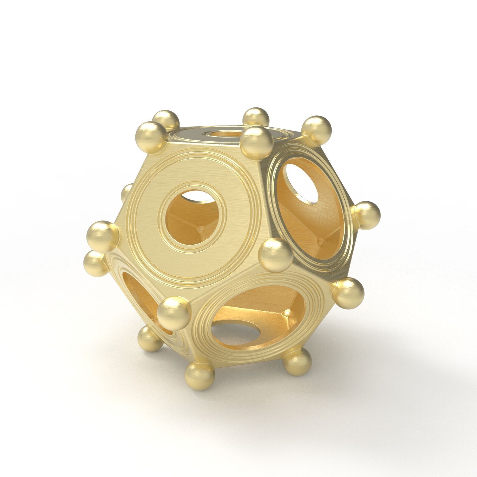 Roman dodecahedron Low-poly 3D model_7
