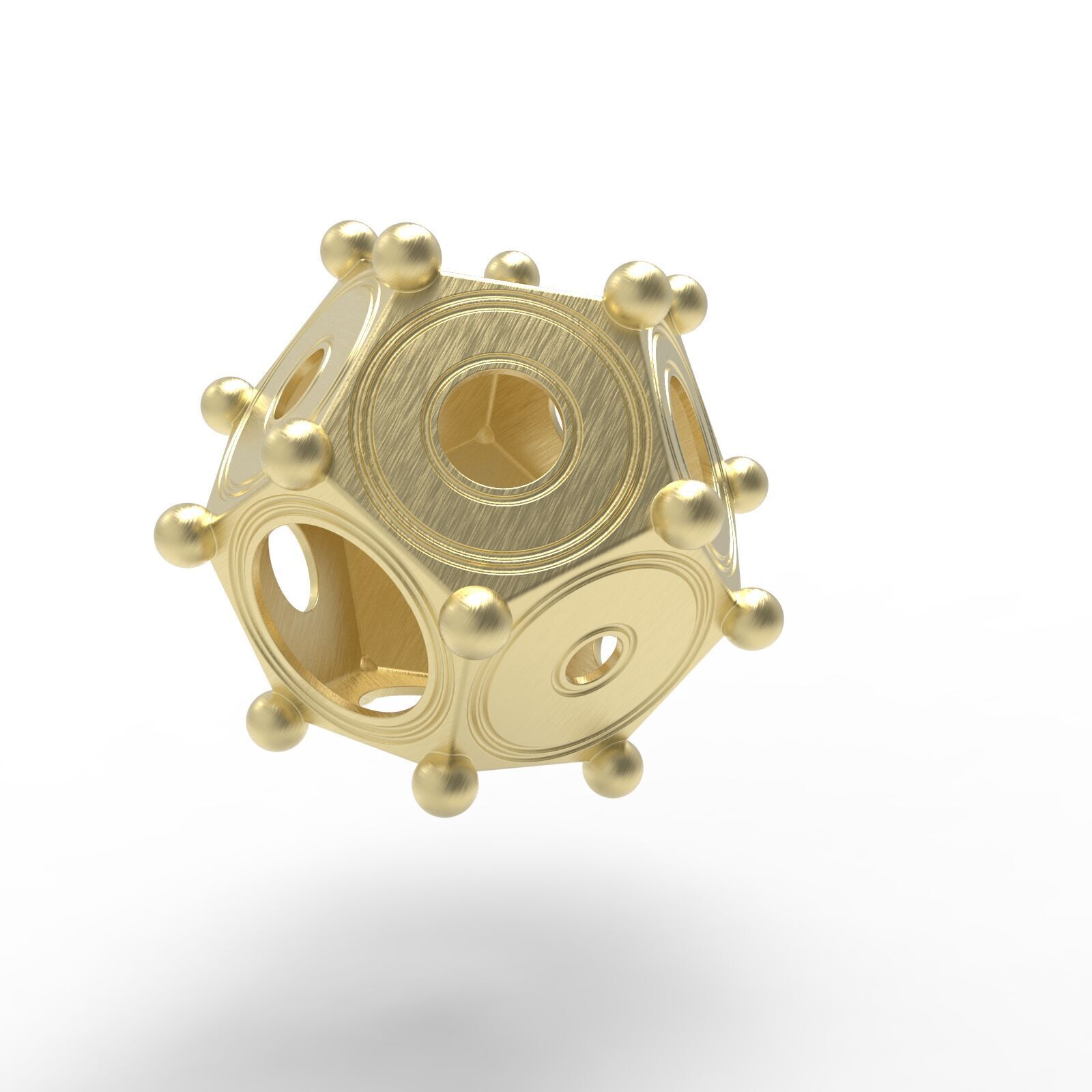 Roman dodecahedron Low-poly 3D model_6