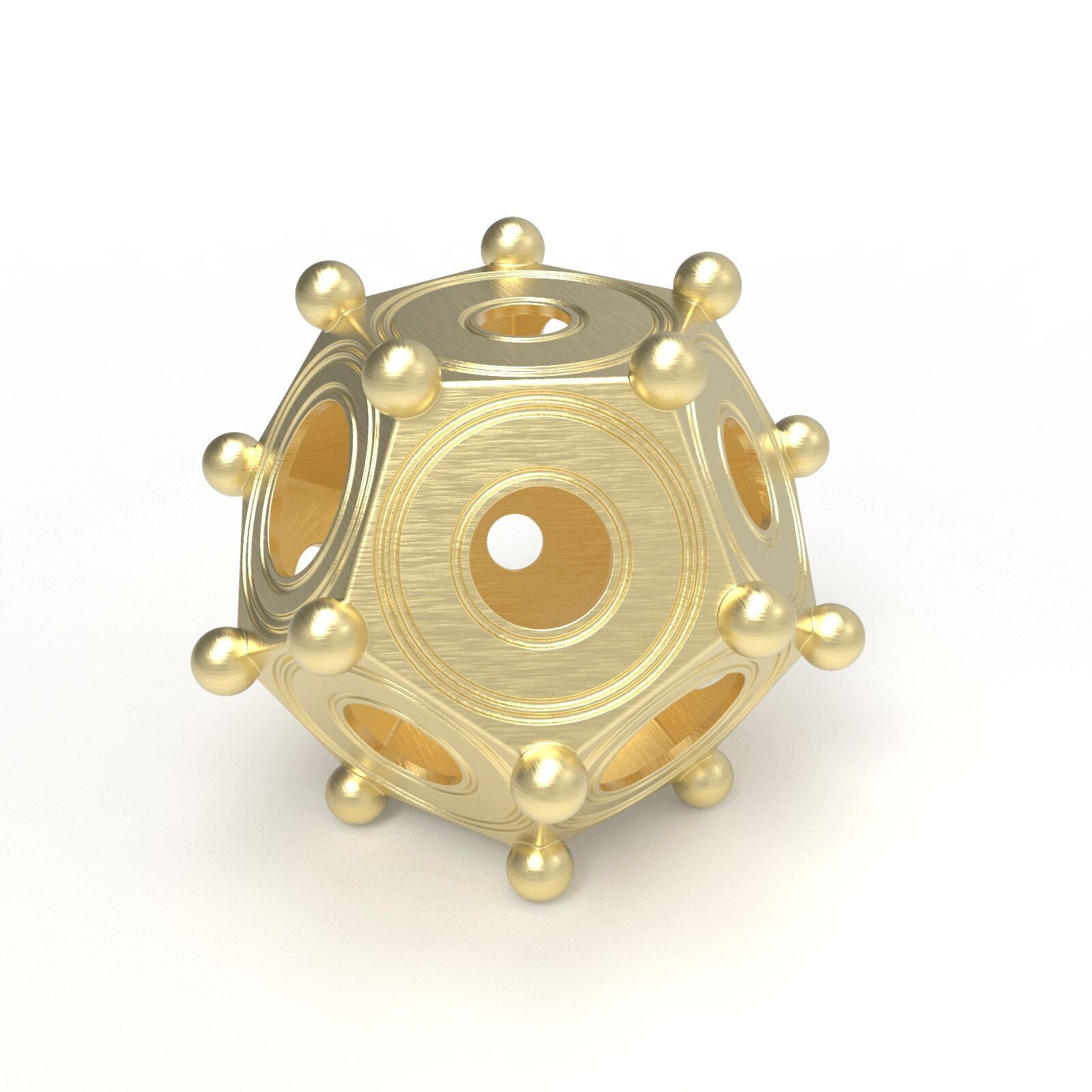 Roman dodecahedron Low-poly 3D model_4
