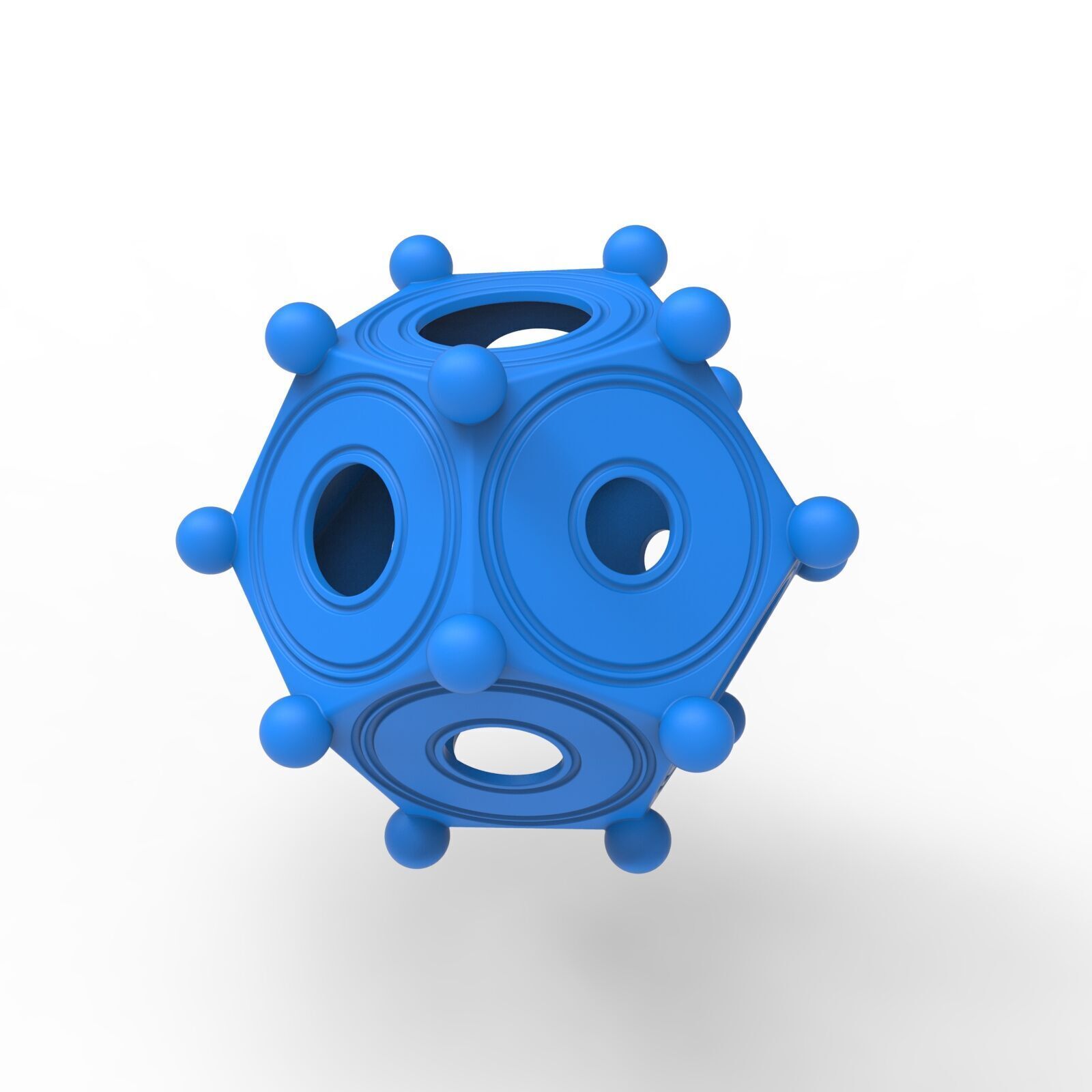 Roman dodecahedron Low-poly 3D model_3