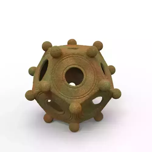 Roman dodecahedron Low-poly 3D model