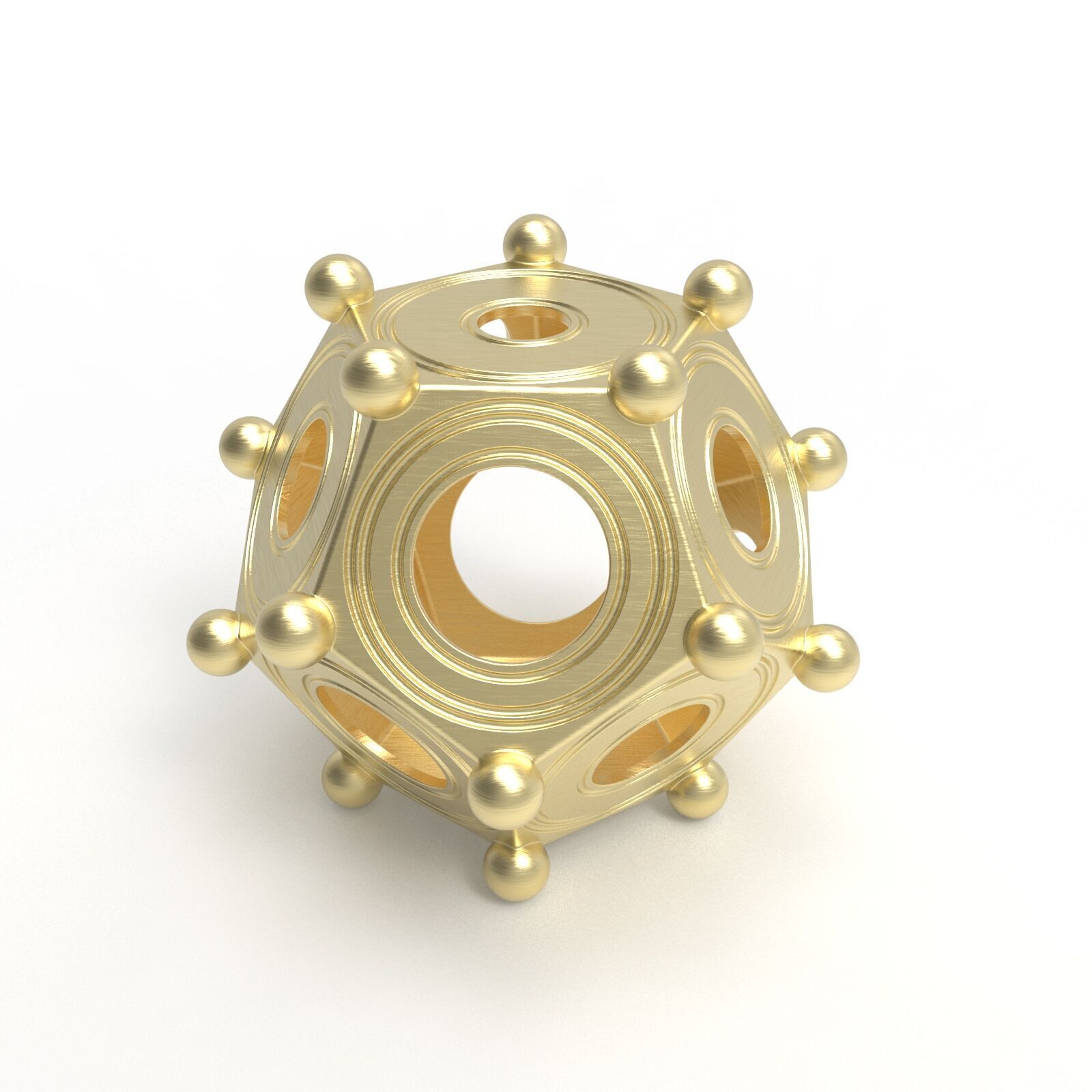 Roman dodecahedron Low-poly 3D model_13