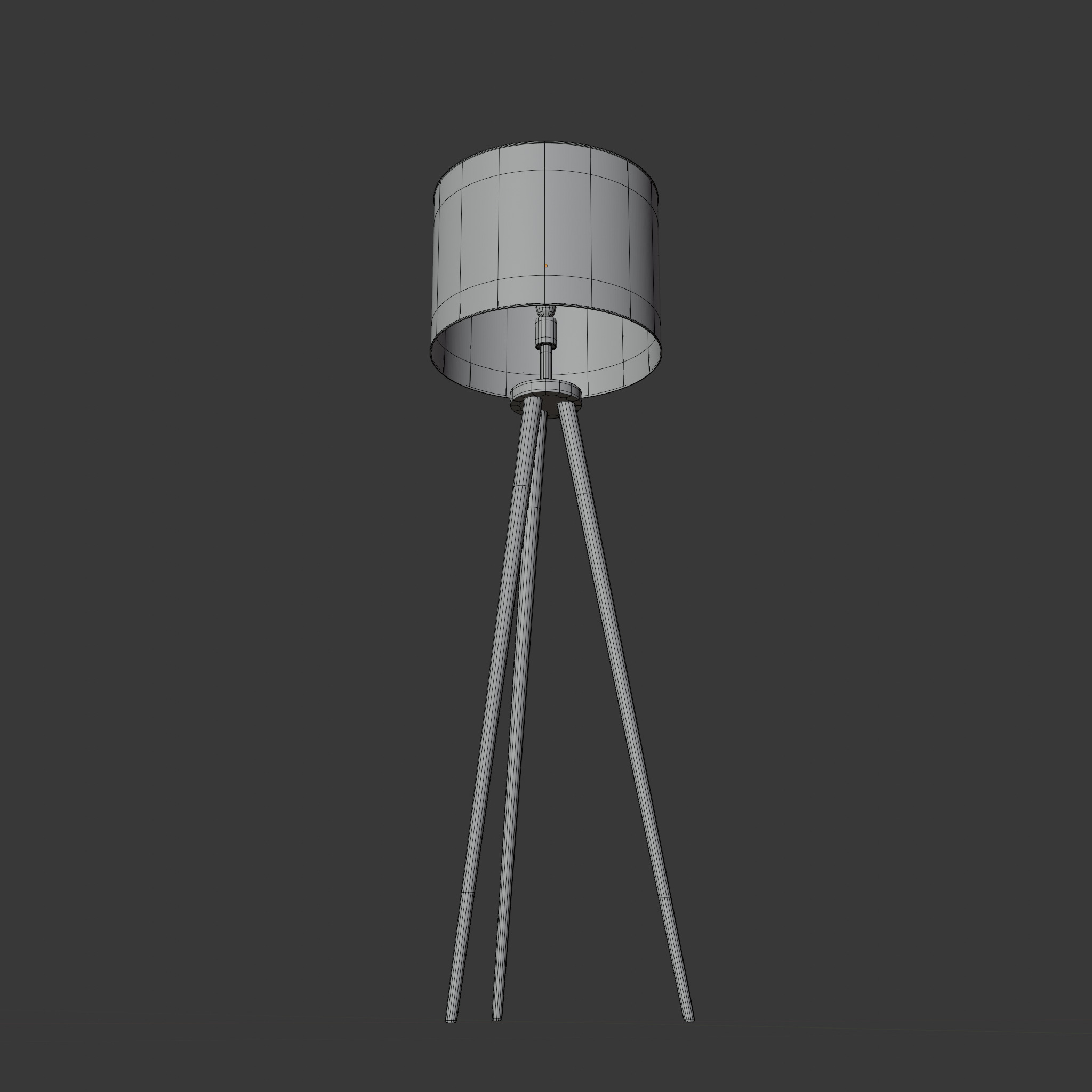 Modern Tripod Floor Lamp AR Low-poly 3D model_8