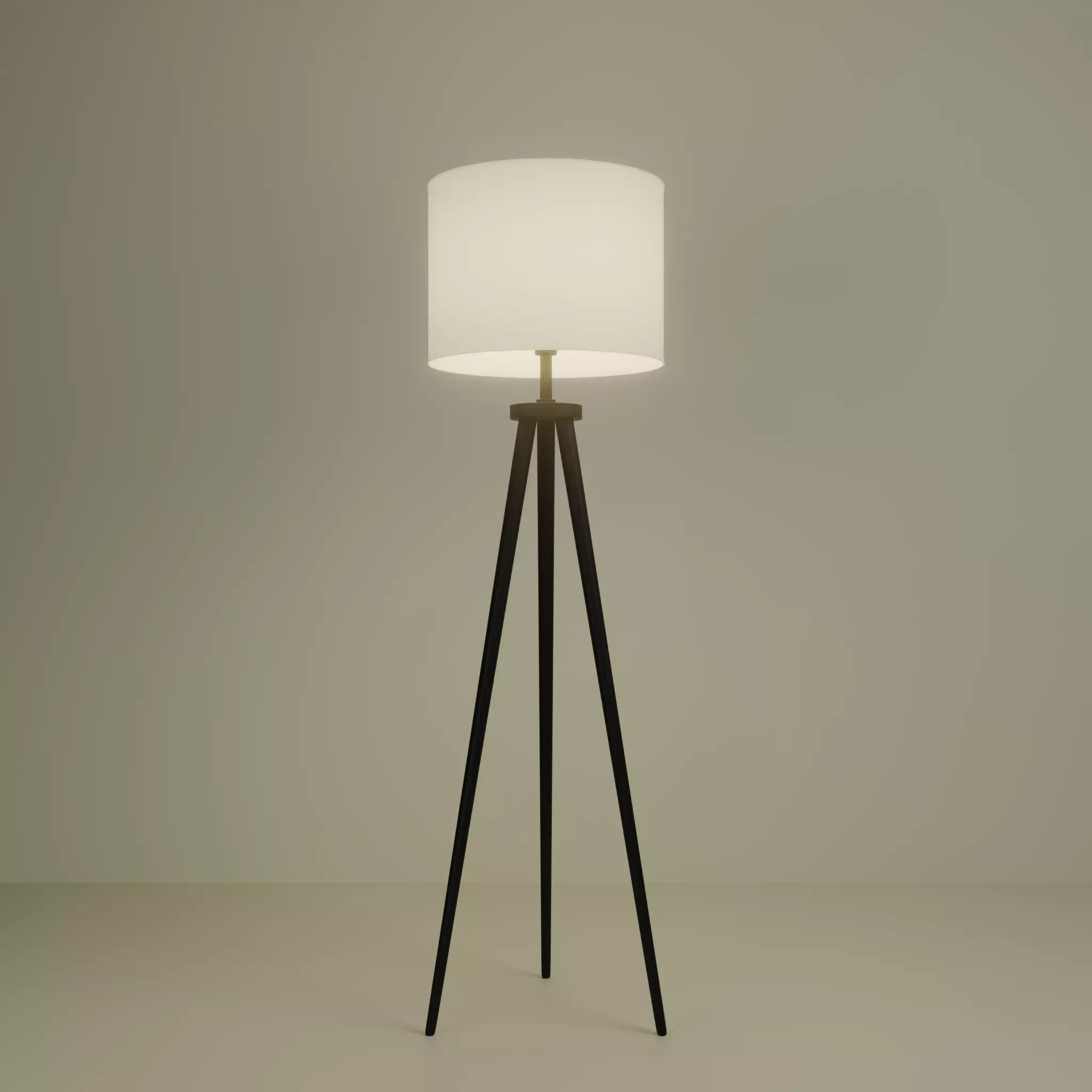 Modern Tripod Floor Lamp AR Low-poly 3D model_0