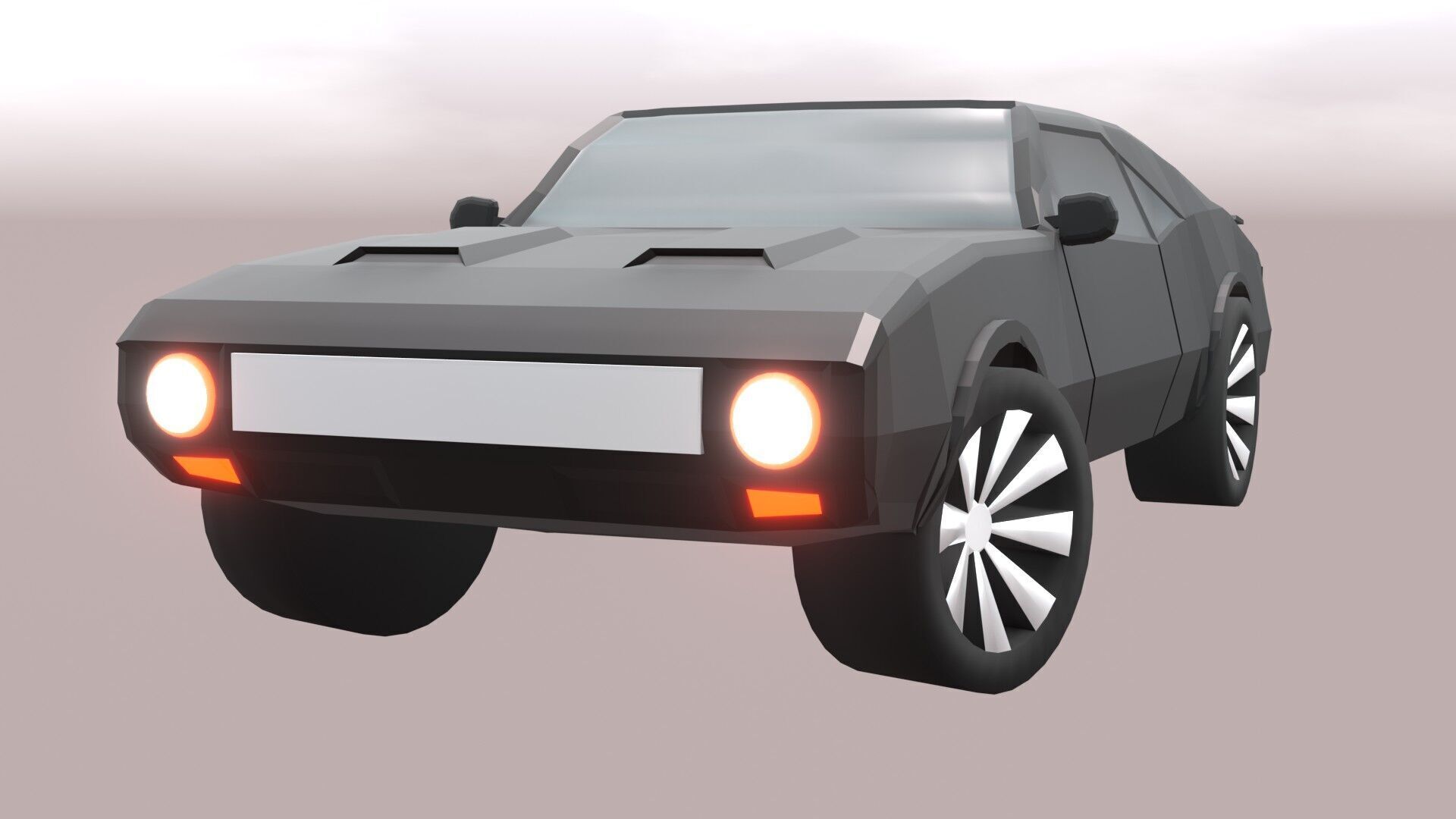 High-Quality Sports Car 3D Model for Visualizations and Games Low-poly 3D model_14