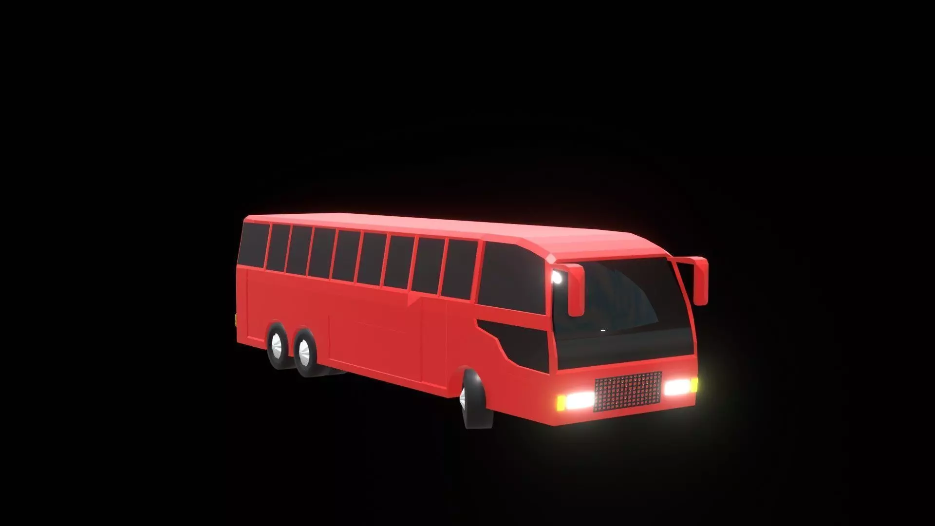 Realistic Bus 3D Model for Game Development Animation Projects Low-poly 3D model