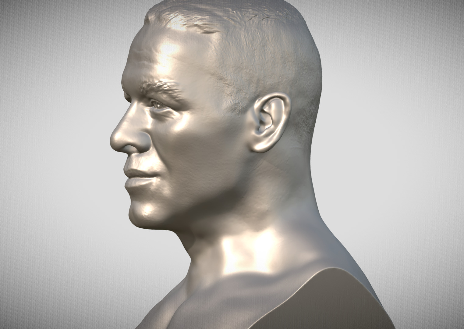 John Cena bust 3D print model_3