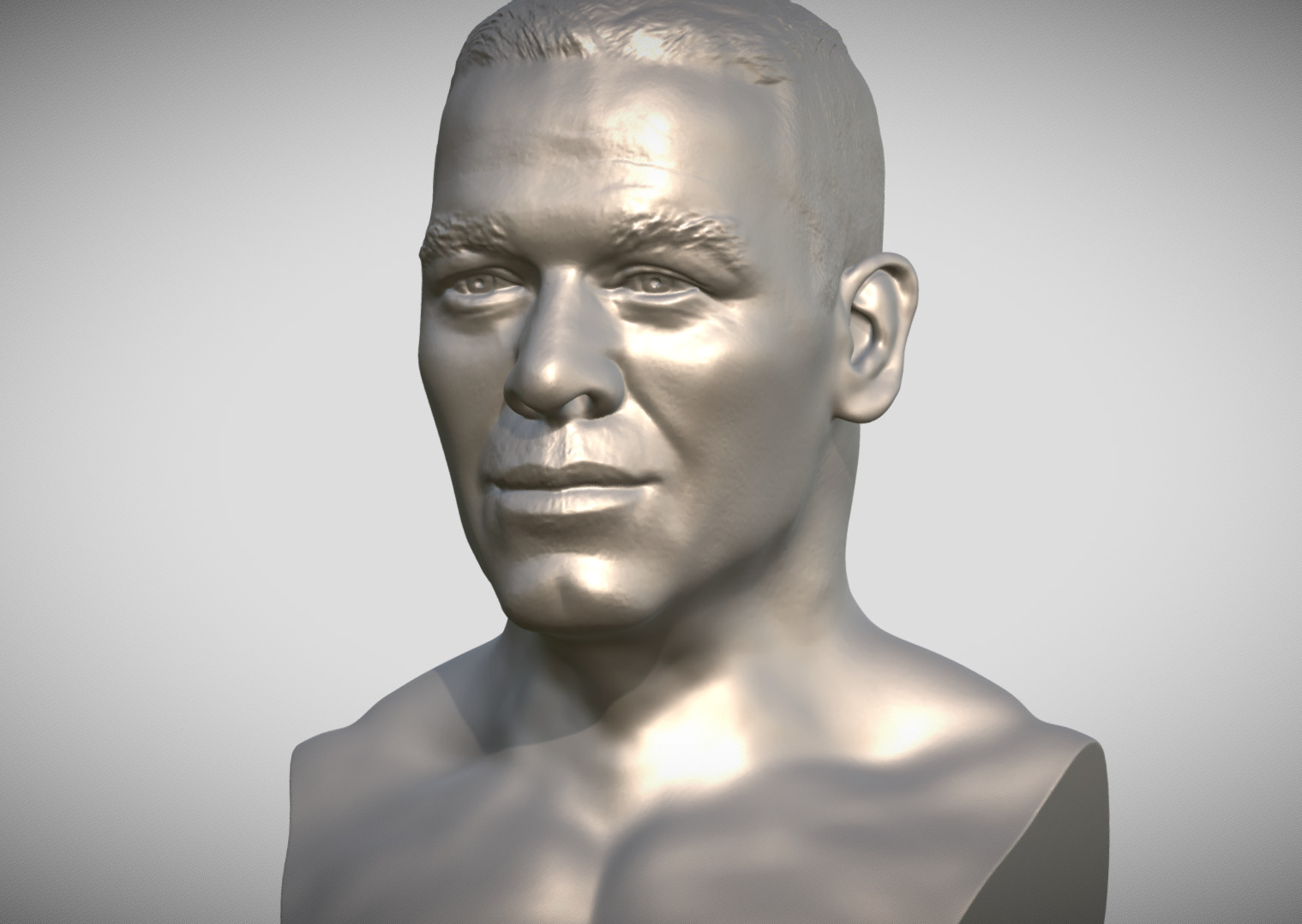 John Cena bust 3D print model_1