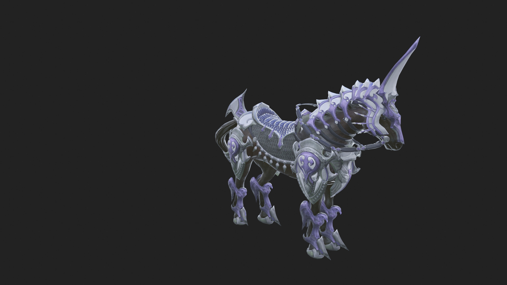 Medieval mount animation Low-poly 3D model_3