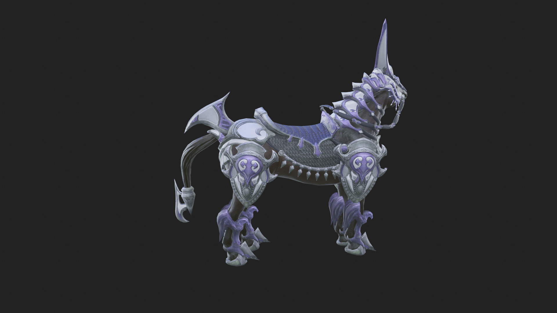 Medieval mount animation Low-poly 3D model_2