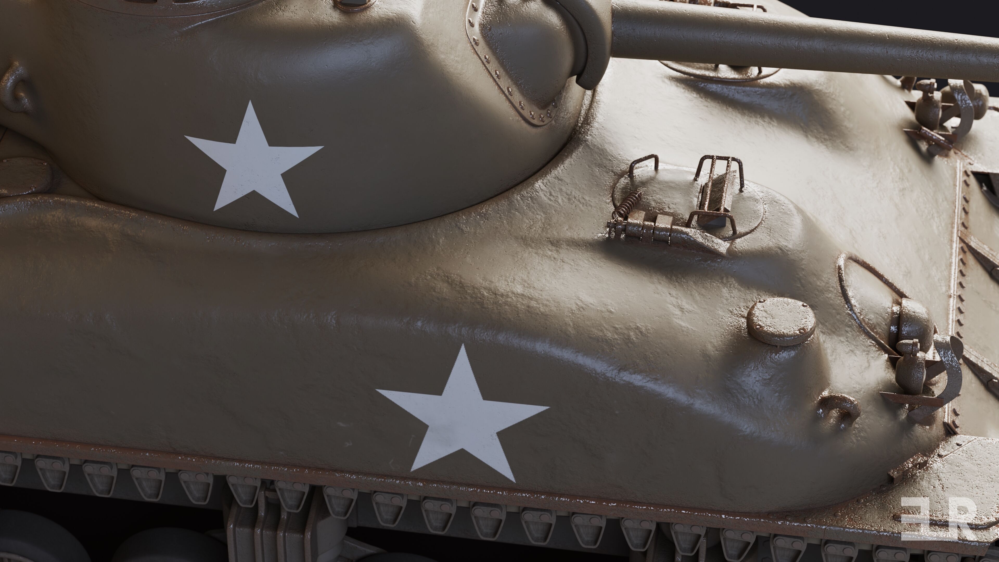 M4A1 Sherman 3D model_6