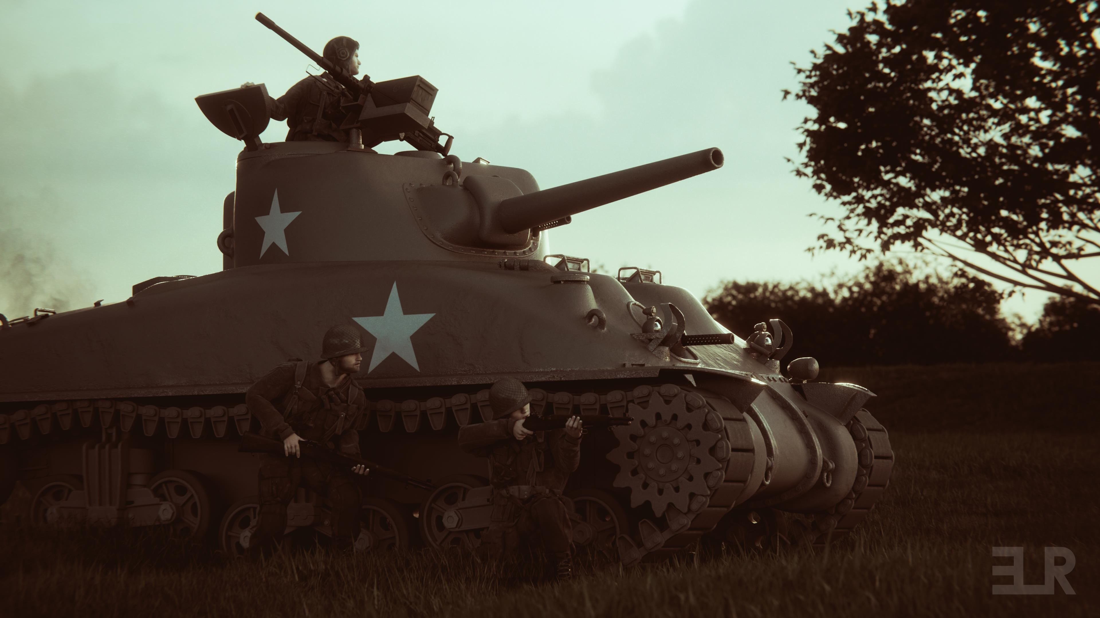 M4A1 Sherman 3D model_4