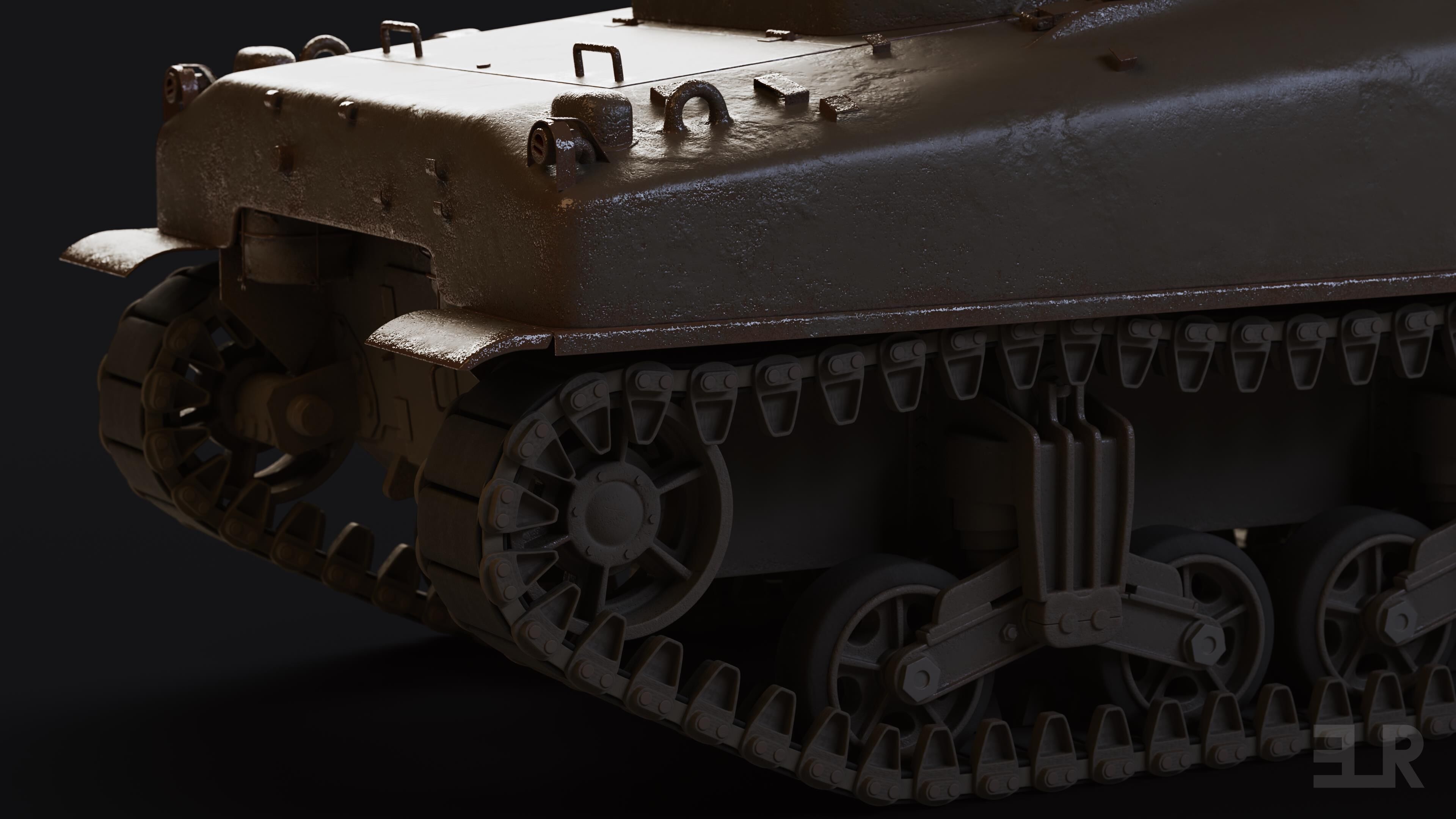 M4A1 Sherman 3D model_10