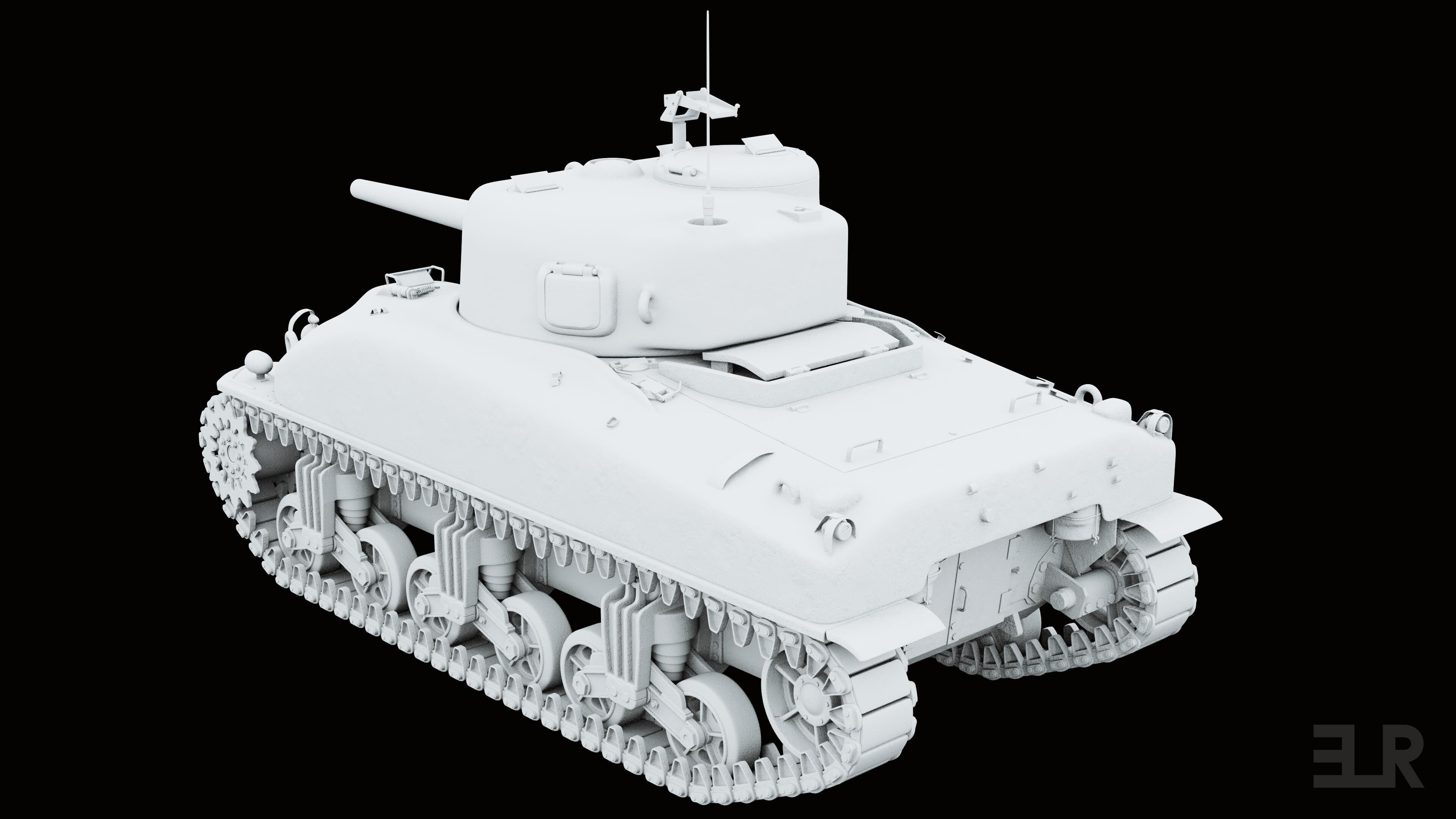M4A1 Sherman 3D model_11