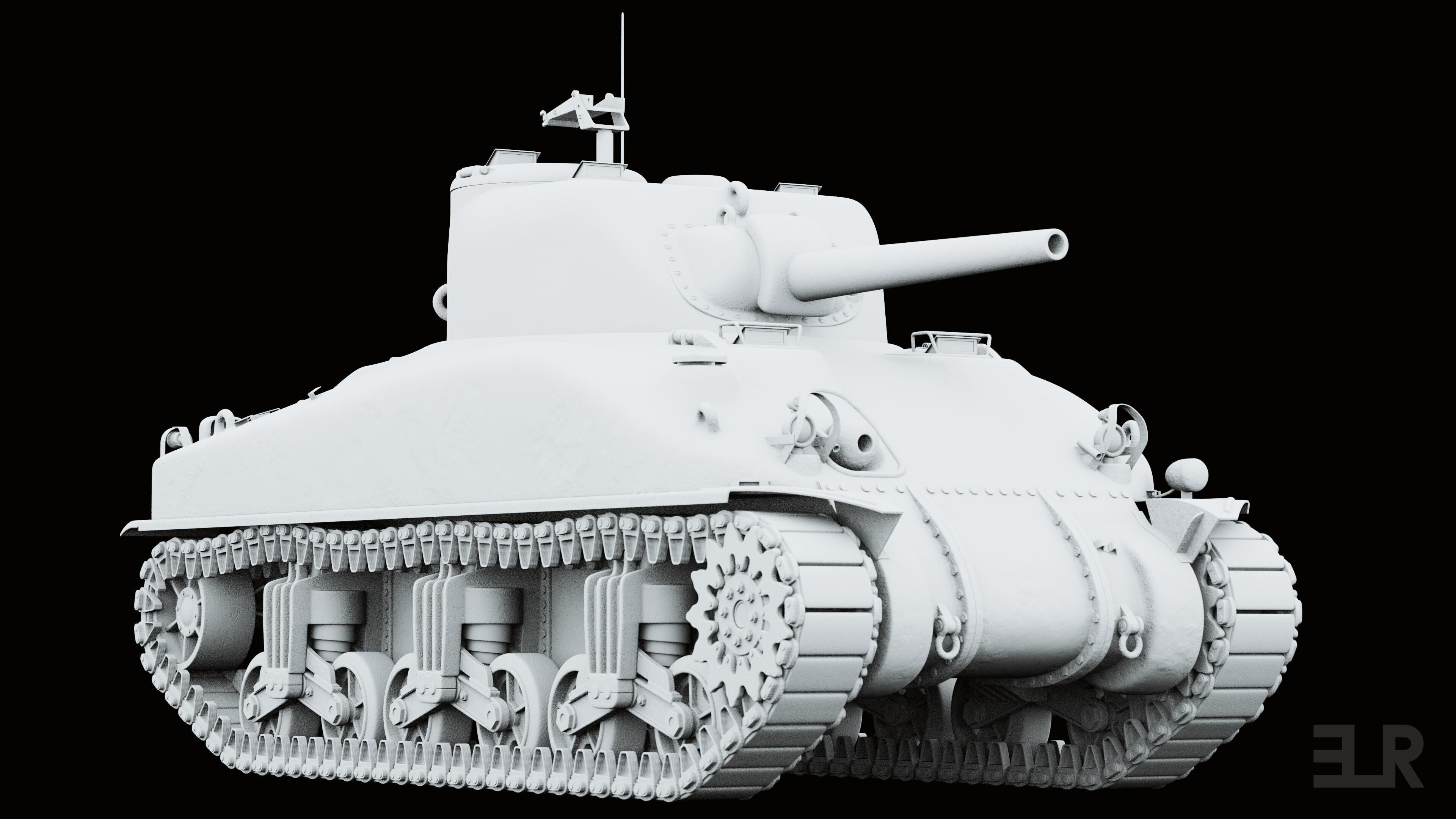 M4A1 Sherman 3D model_12