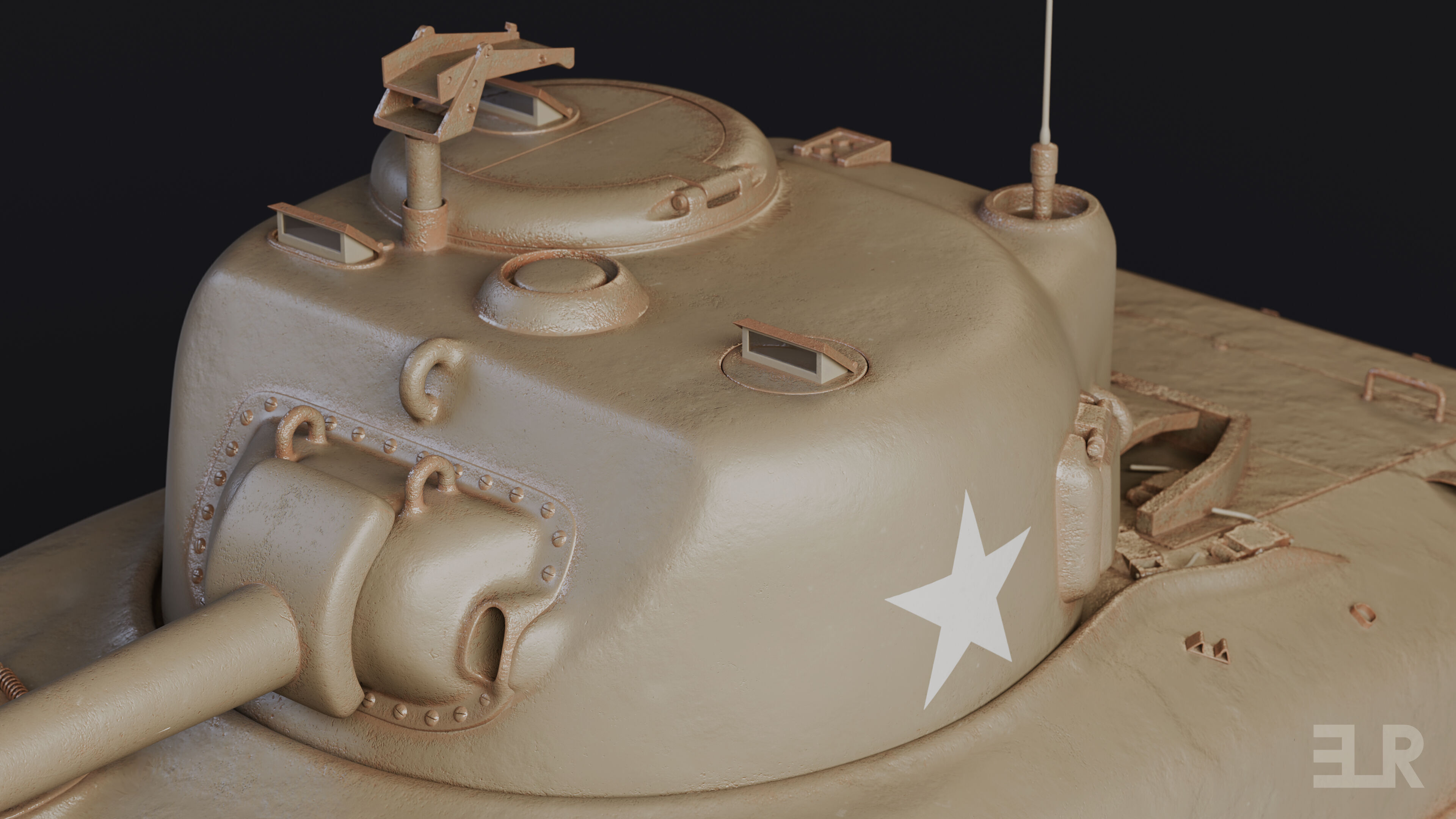 M4A1 Sherman 3D model_8