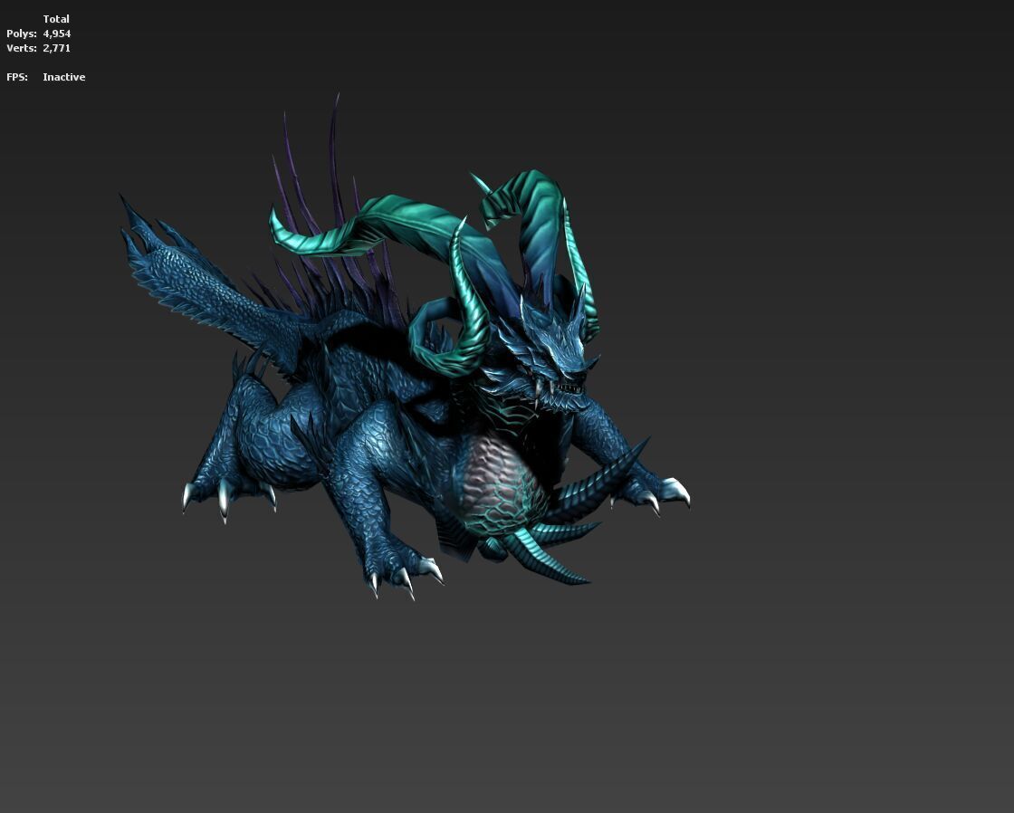 36 sets of animations Monster Dragon Animation Low-poly 3D model_8