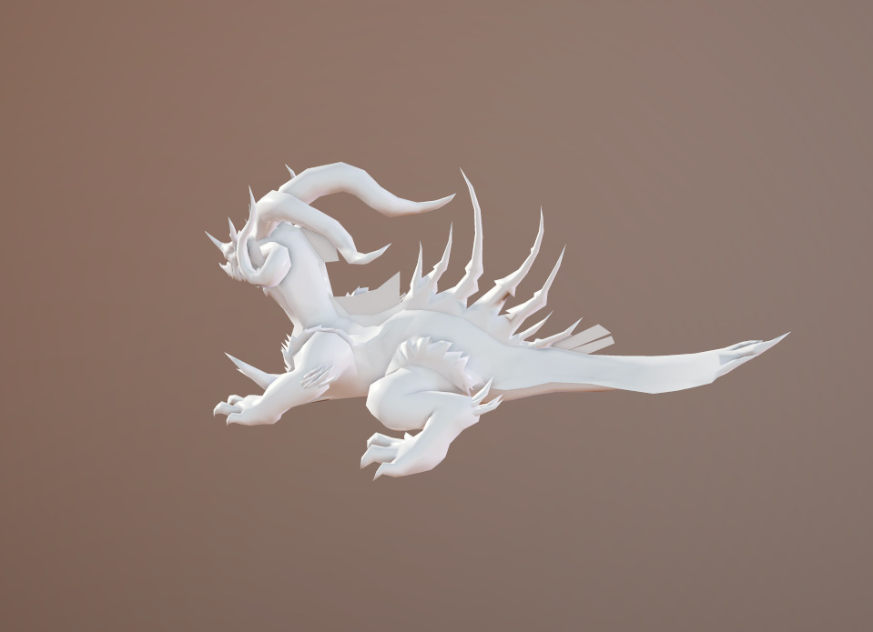 36 sets of animations Monster Dragon Animation Low-poly 3D model_6