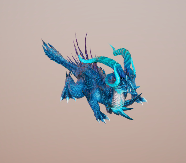 36 sets of animations Monster Dragon Animation Low-poly 3D model_4