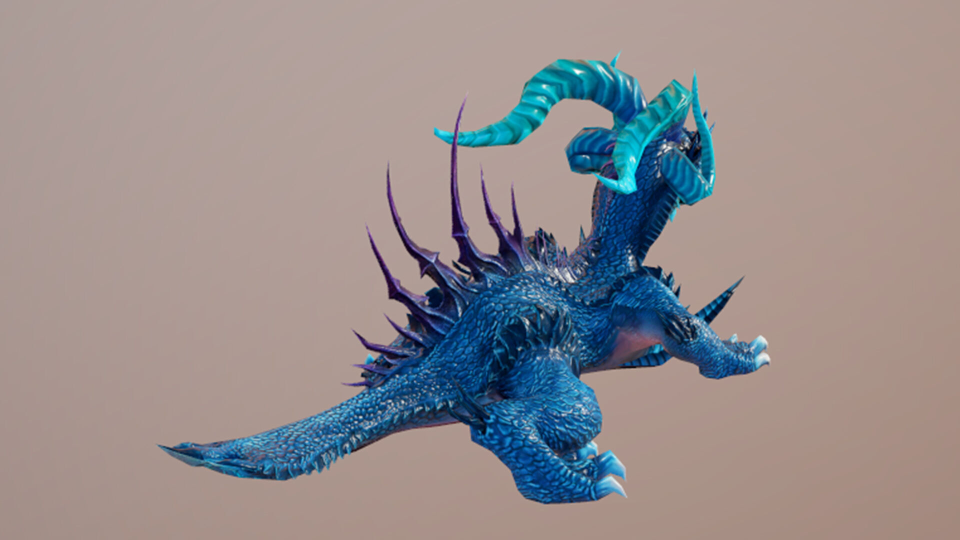 36 sets of animations Monster Dragon Animation Low-poly 3D model_3