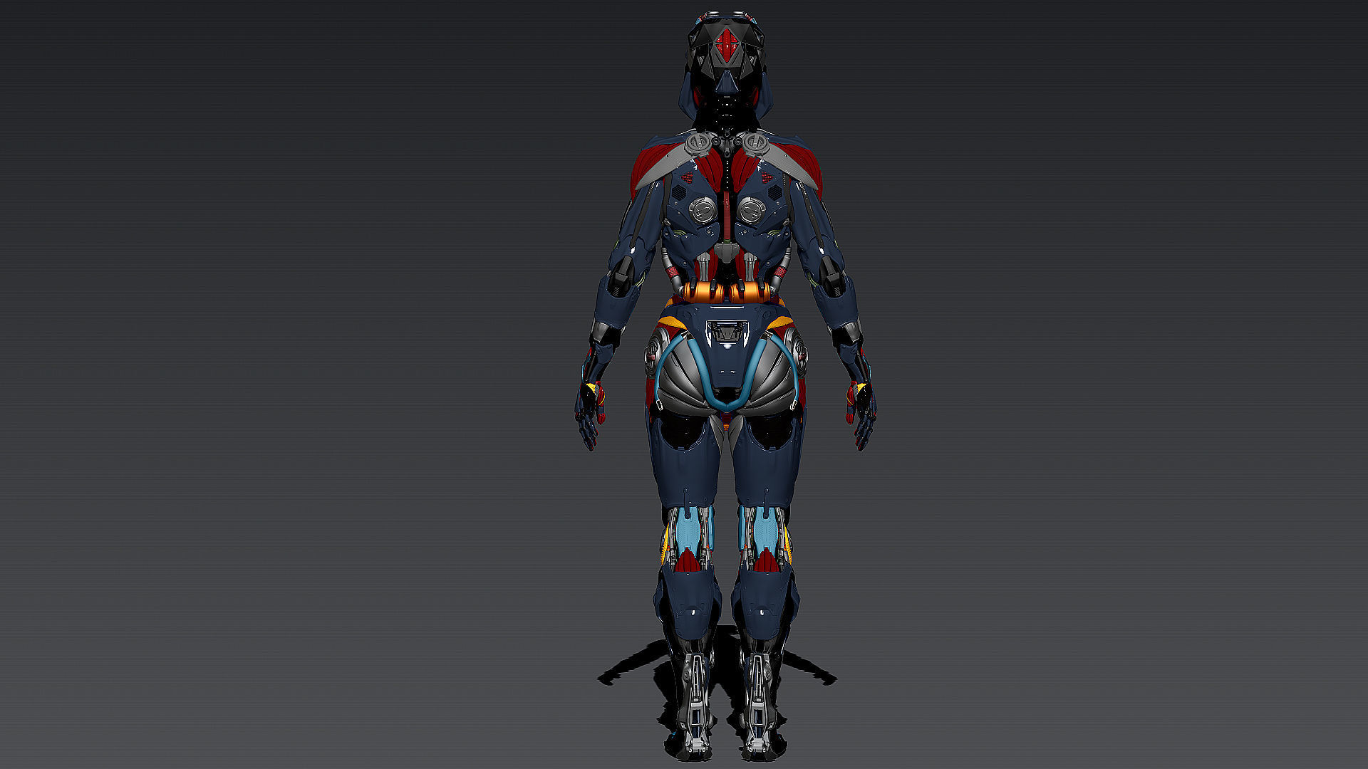 Sci-fi Female Character V2 3D model_9