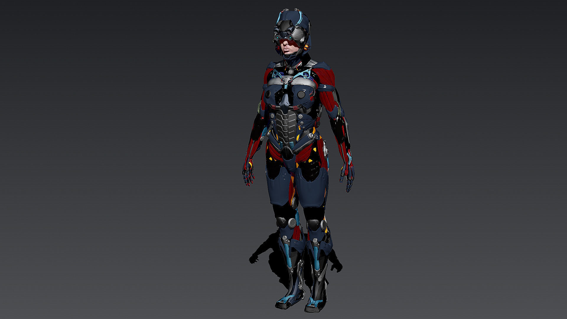 Sci-fi Female Character V2 3D model_7