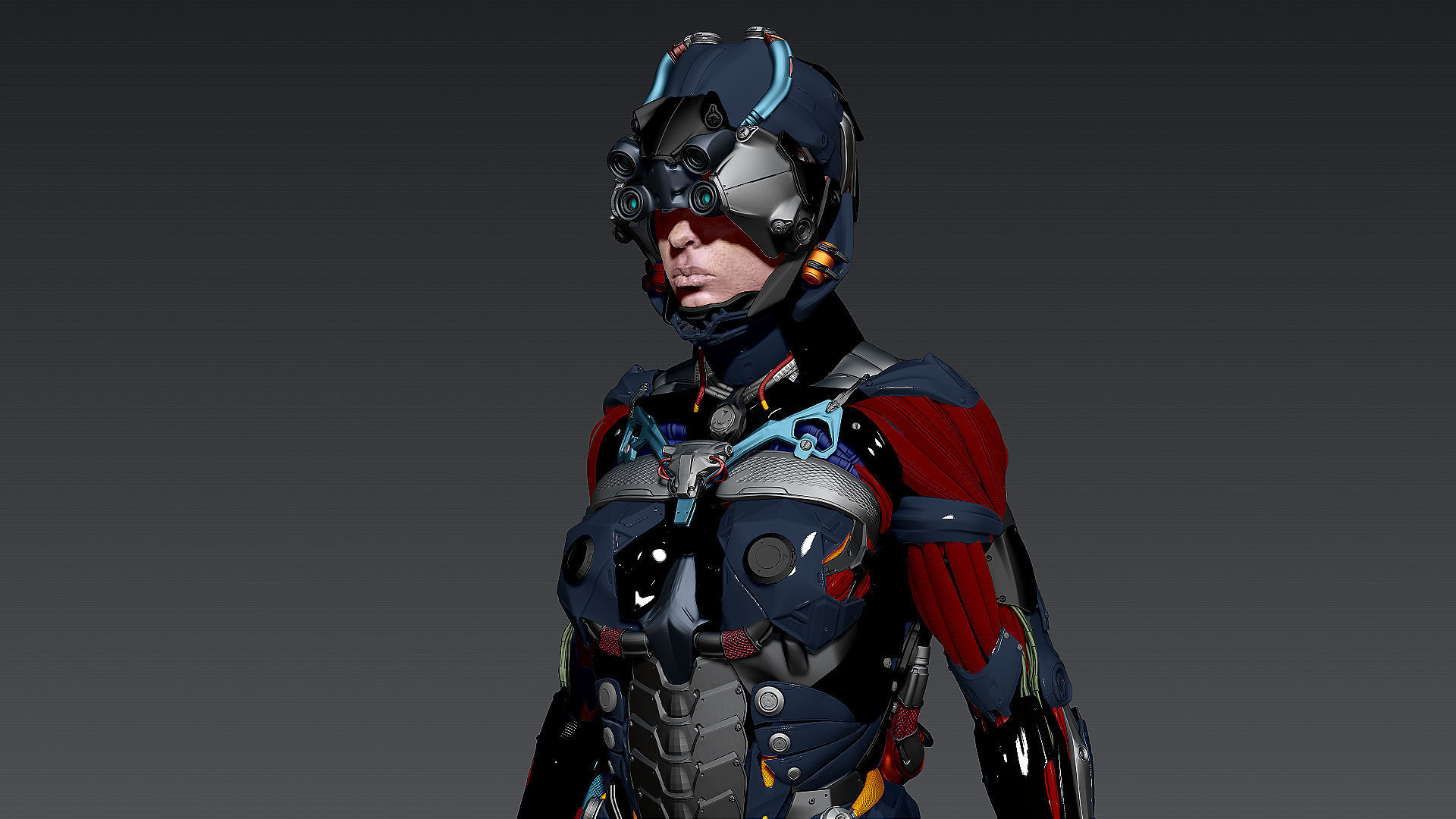 Sci-fi Female Character V2 3D model_6