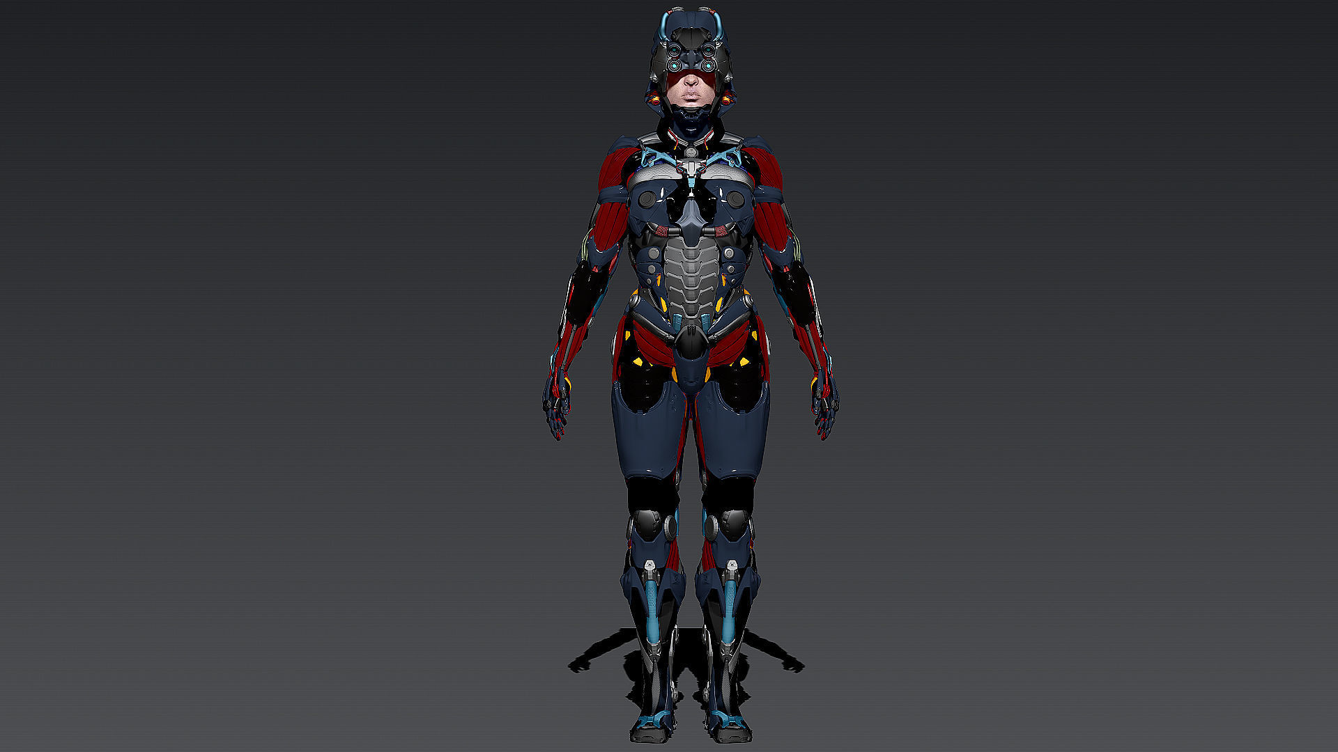 Sci-fi Female Character V2 3D model_3