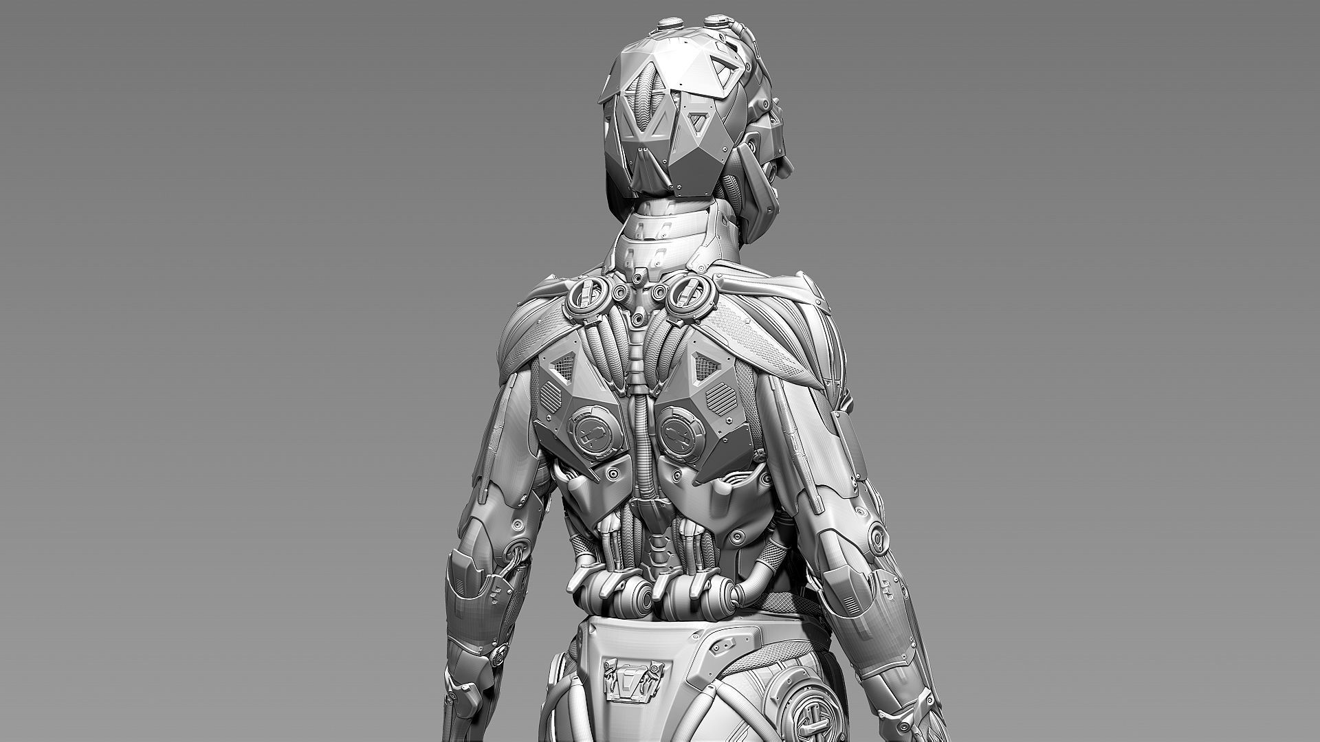 Sci-fi Female Character V2 3D model_12