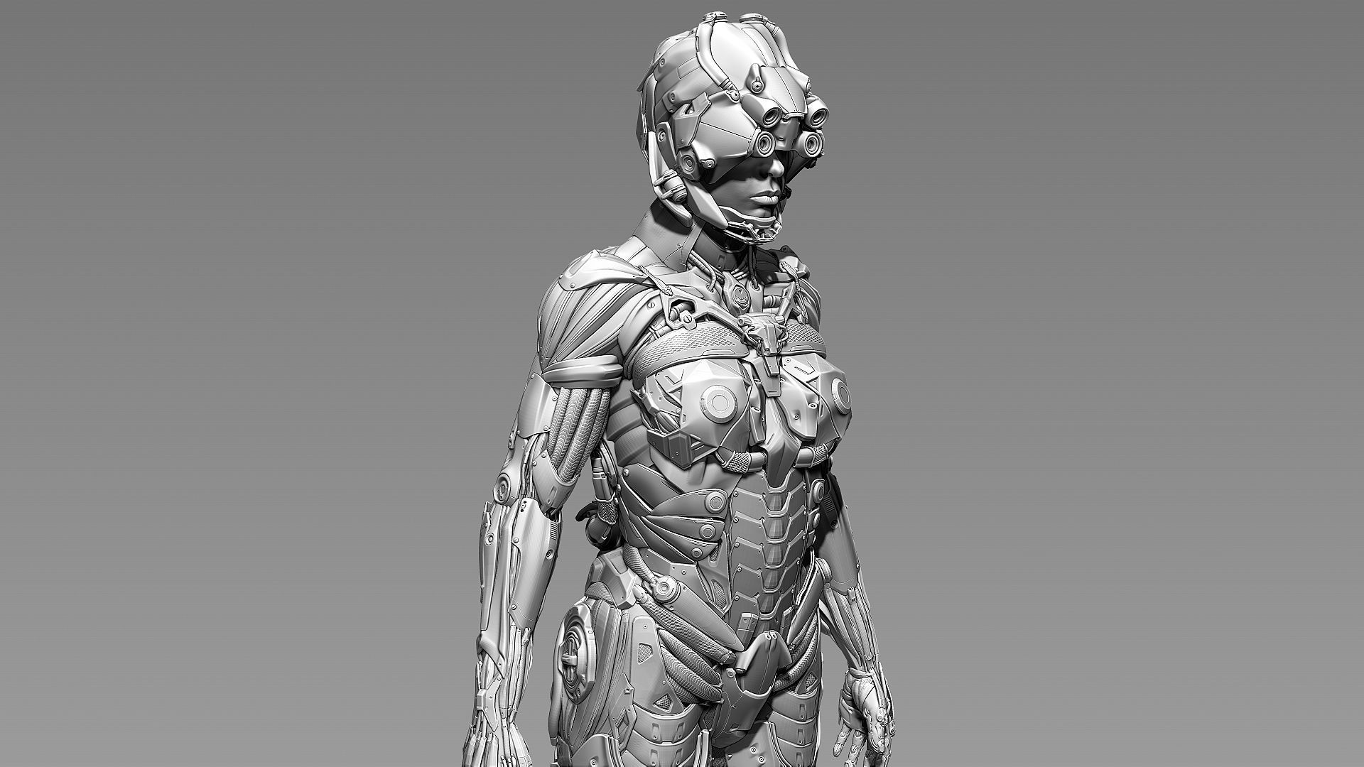 Sci-fi Female Character V2 3D model_11