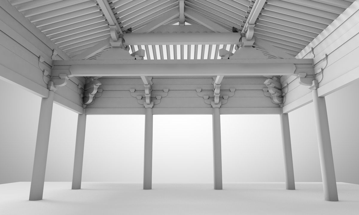 Chinese Traditional Architecture Framework 3D model_4